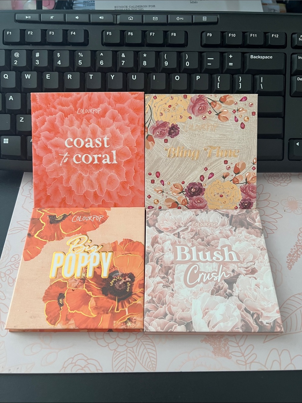 ColourPop Coral & Rose Eyeshadow Duos